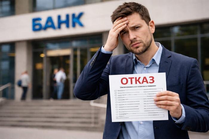 Специалисты рассказали, что делать, если банк отказал в выдаче кредита. Обложка © Chat GPT