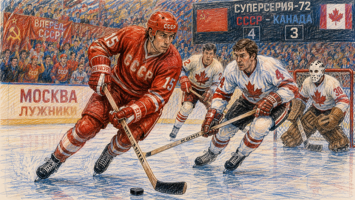 Иллюстрация. Александр Якушев против звезд NHL: как СССР шокировал Канаду в Суперсерии-1972.