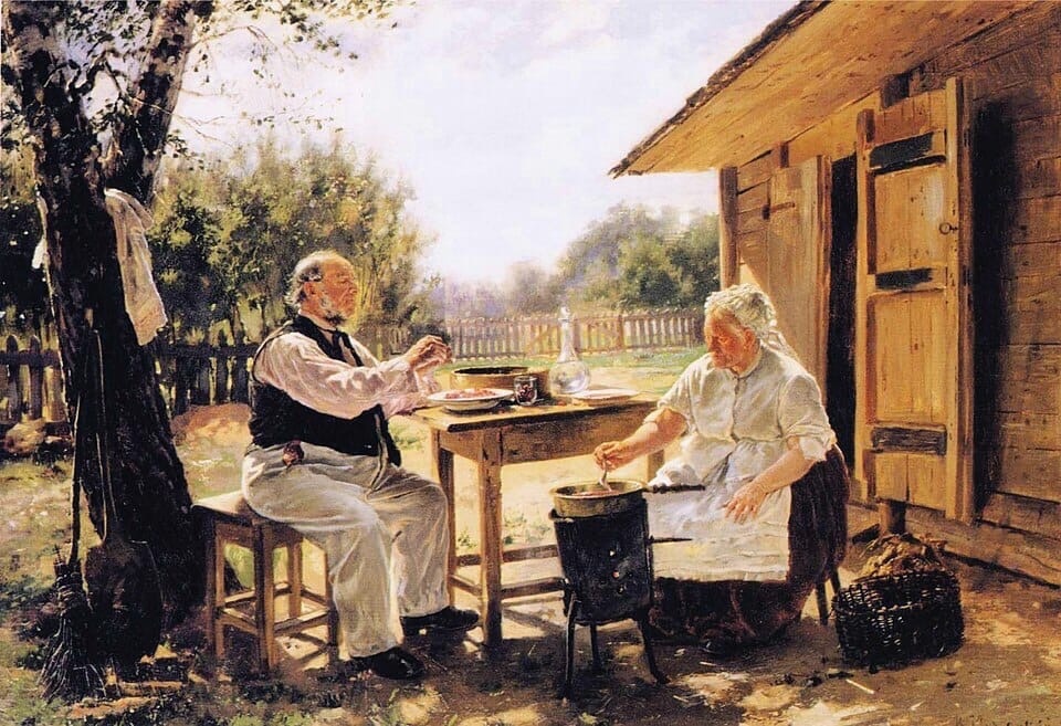 Владимир Егорович Маковский: Варят варенье, 1876.