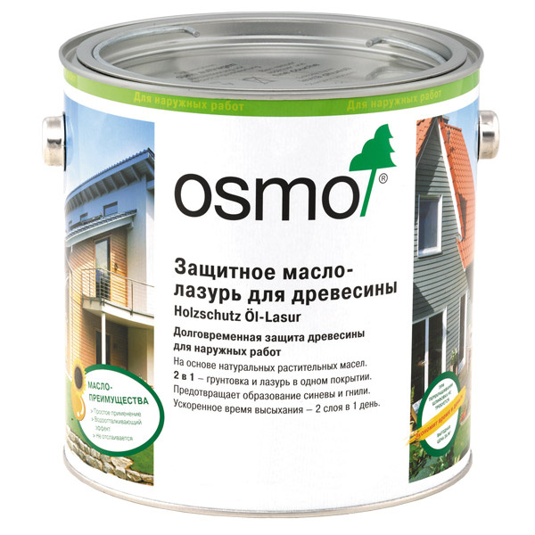 Защитное масло-лазурь для древесины Osmo Holzschutz Öl-Lasur