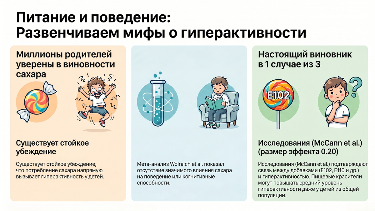 миф о сахаре и гиперактивности научные факты и настоящие триггеры