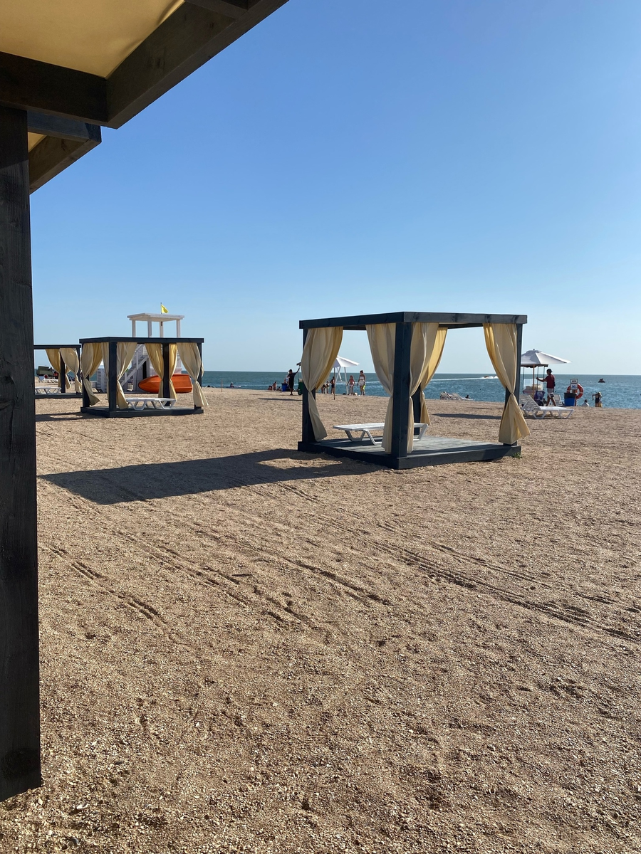 Пляж в станице Должанская, Азовское море