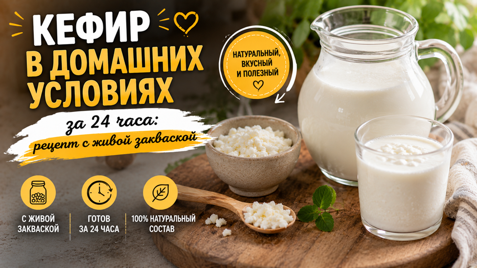 Кефир домашний на живой закваске