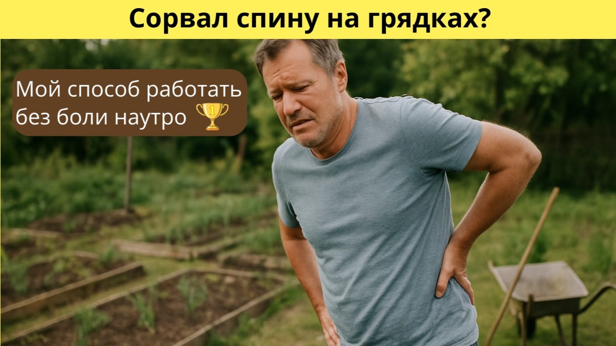 После дачи поясница не разгибается