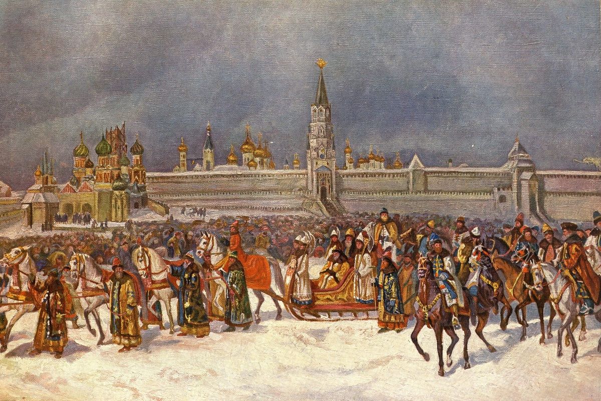    Сверчков. Царский выезд. XVII в. Поездка Иоанна Грозного на богомолье. / из архива журнала "Родина"