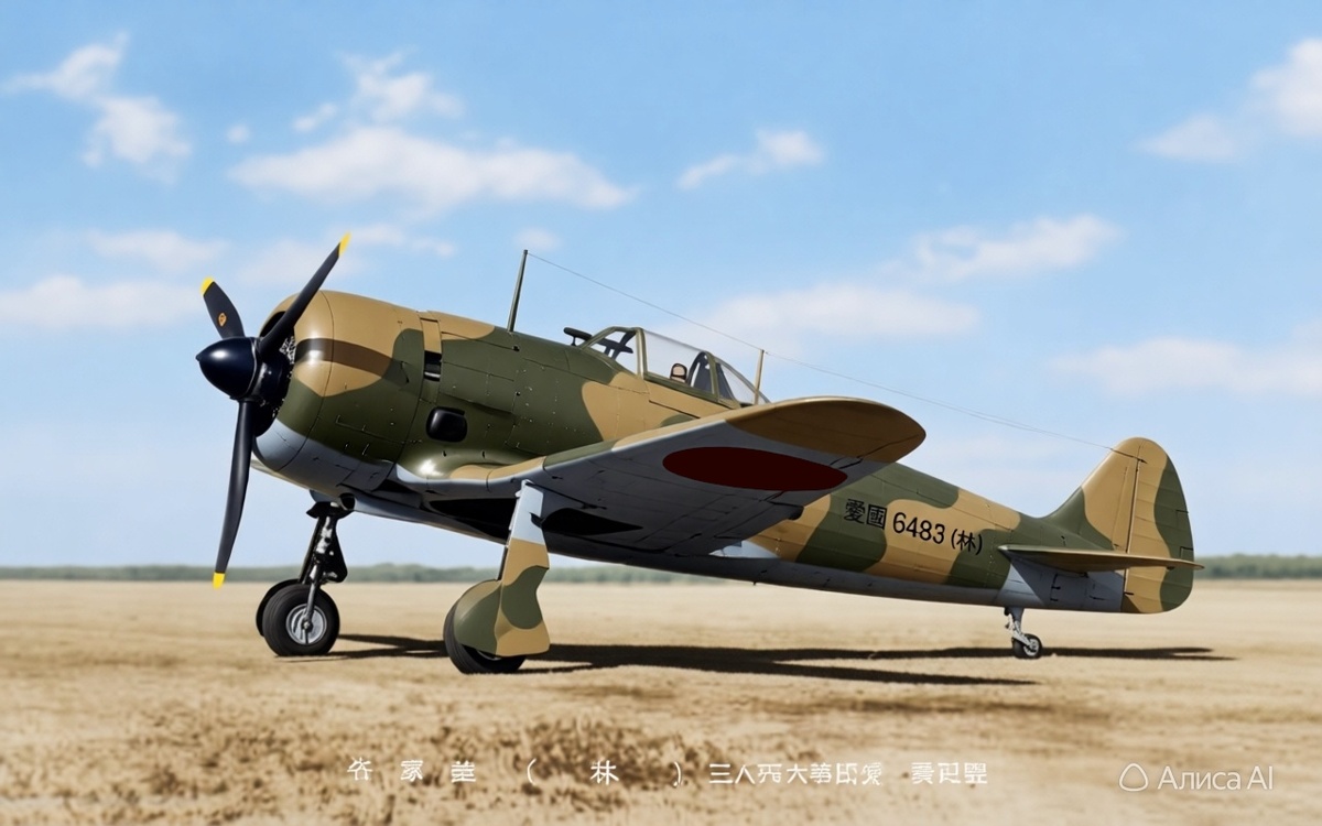 истребитель Nakajima Ki-44 Shoki("Сёки") Патриотический №6483 / камуфляж к реальности малое отношение имеет/