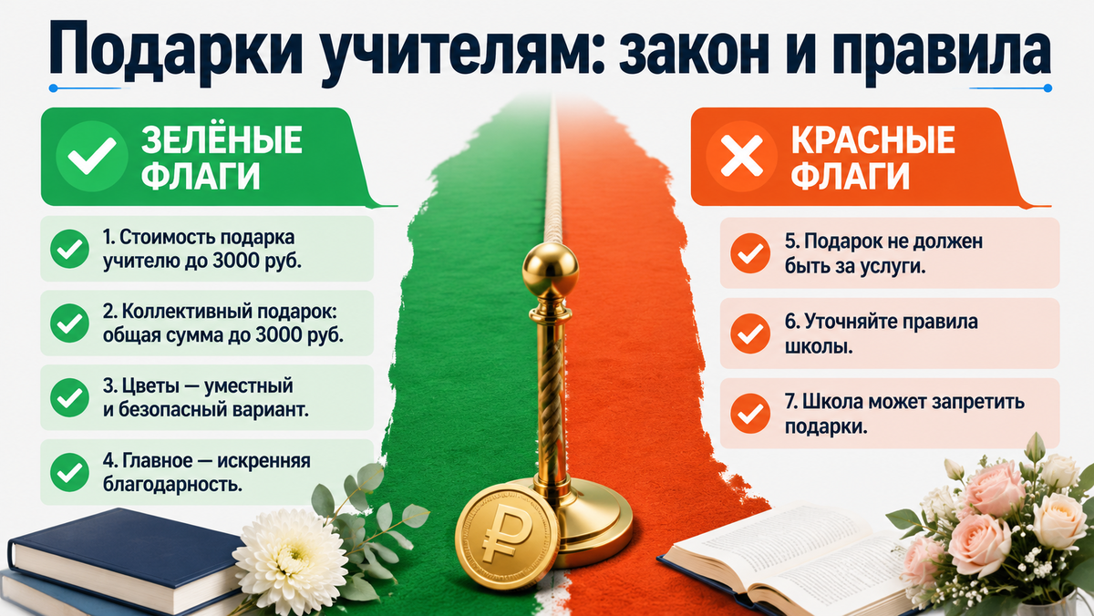 Подарки учителям: закон и правила  📷
