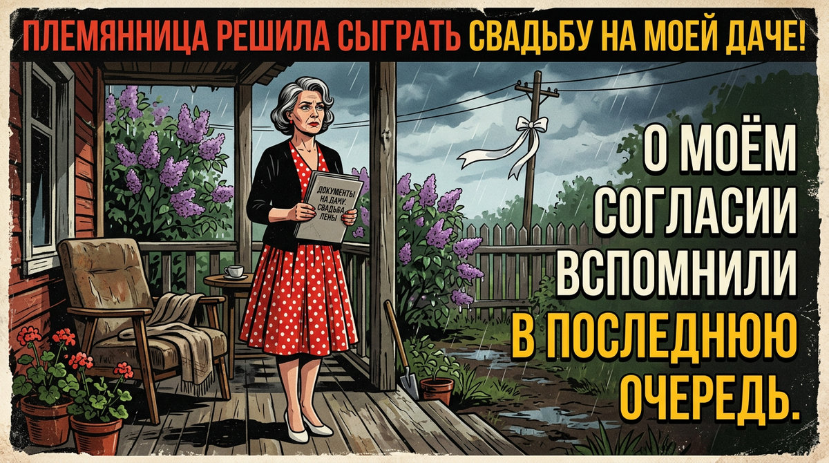 Племянница решила сыграть свадьбу на моей даче