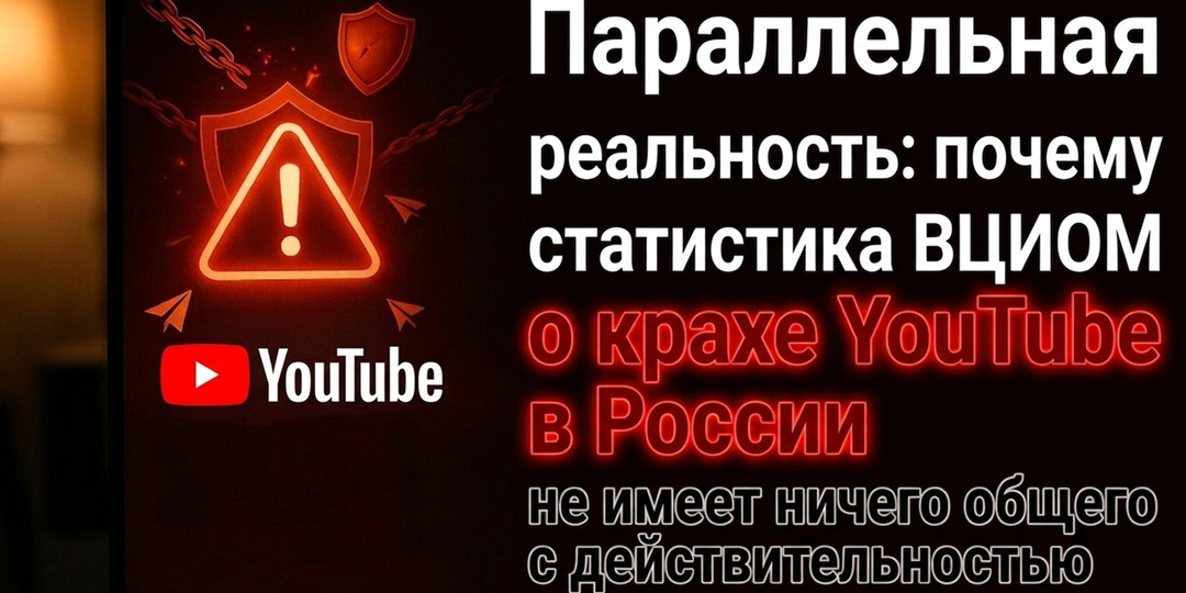 «Параллельная реальность»: почему статистика ВЦИОМ о крахе YouTube в России не имеет ничего общего с действительностью