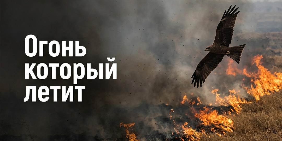 Чёрный коршун: птица с зажигалкой