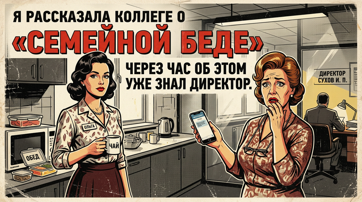 Я рассказала коллеге о семейной беде
