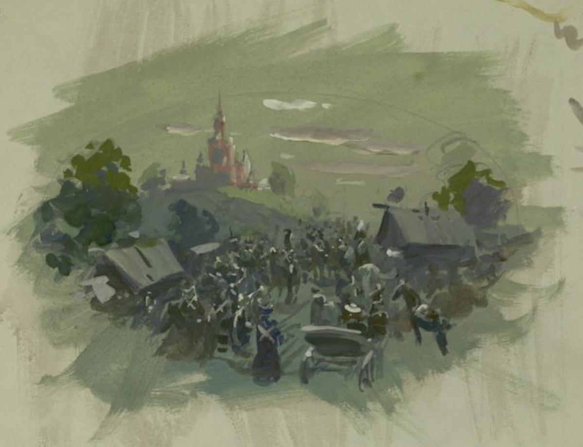 А.В. Николаев «Отступление (Торжественный хаос)». 1956-1959 гг. Государственный музей-заповедник Л.Н. Толстого
