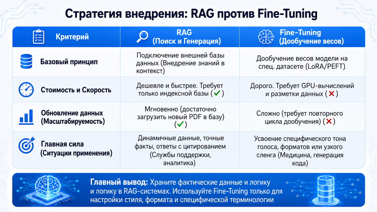 RAG и Fine-tuning?