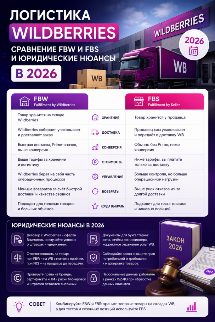    Логистика Wildberries 2026: сравнение FBW и FBS и юридические нюансы Рахим Танжариков