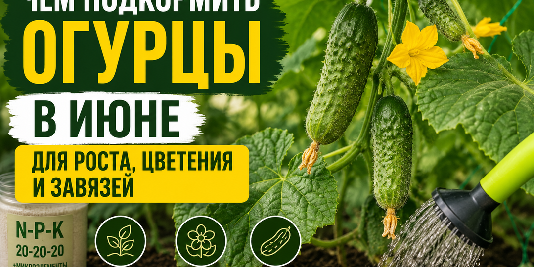 Чем подкормить огурцы в июне для роста, цветения и завязей