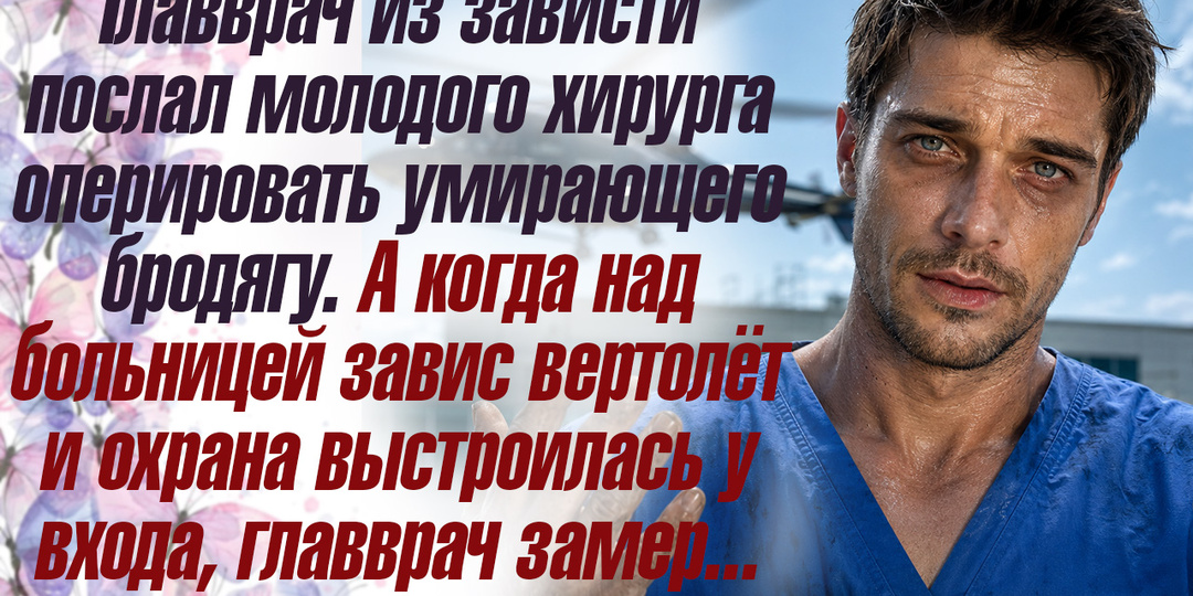 Главврач из зависти послал молодого хирурга оперировать бродягу. А когда над больницей завис вертолёт и охрана...