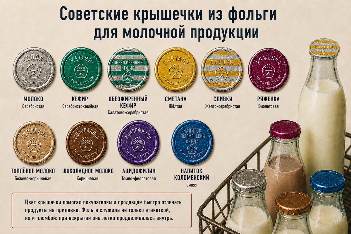 Крышки из фольги для молочных продуктов