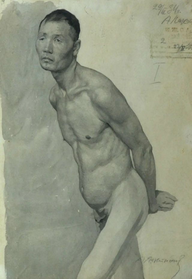 Александр Лактионов. «Молодой натурщик». 1934