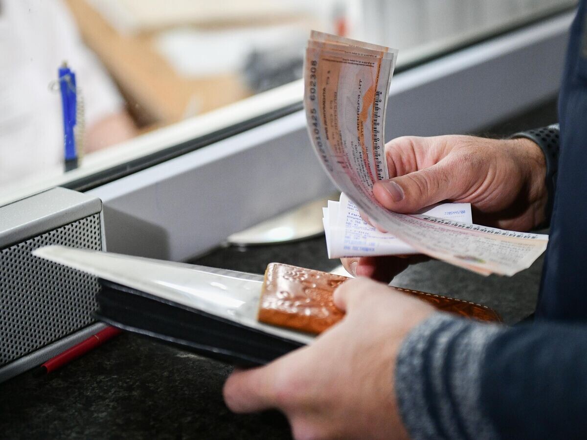    Билеты на пассажирский поезд в руках мужчины на железнодорожном вокзале | © РИА Новости / Константин Михальчевский