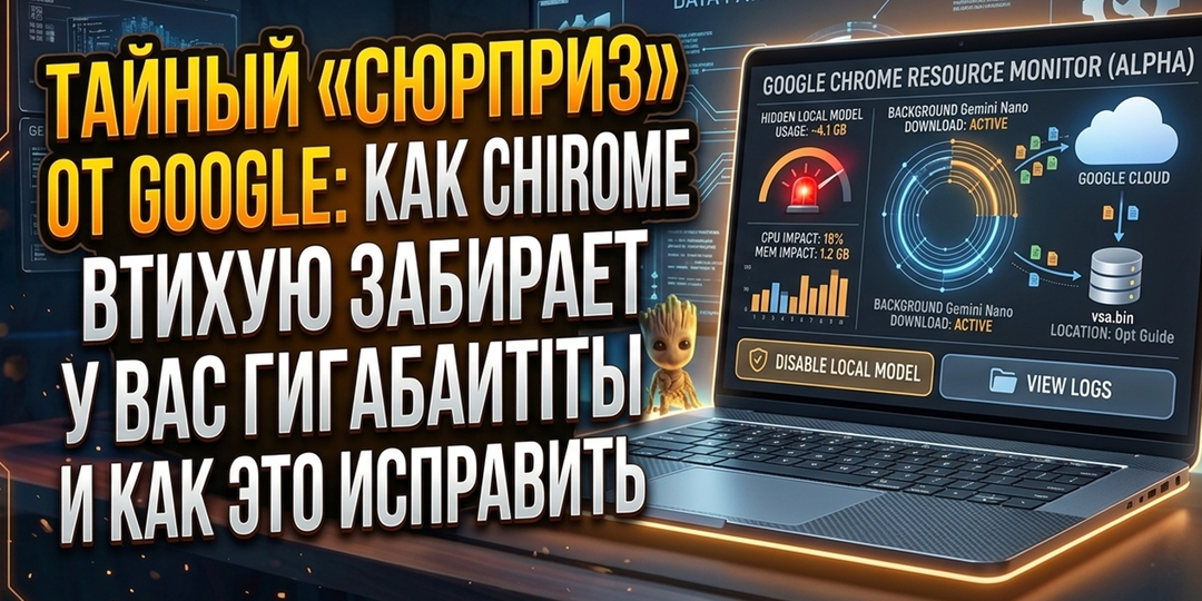 Тайный «сюрприз» от Google: как Chrome втихую забирает у вас гигабайты и как это исправить
