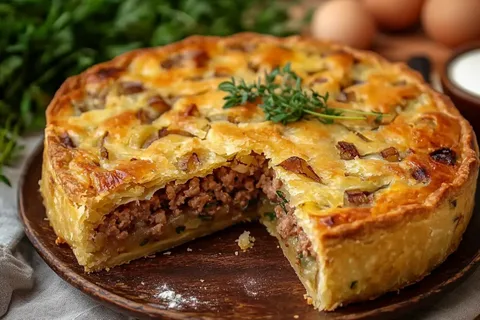 Заливной мясной пирог