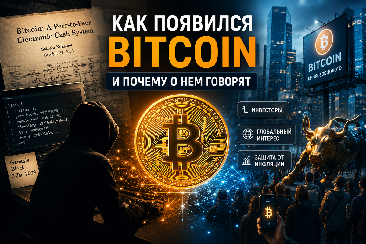 Как появился Bitcoin и почему о нем говорят