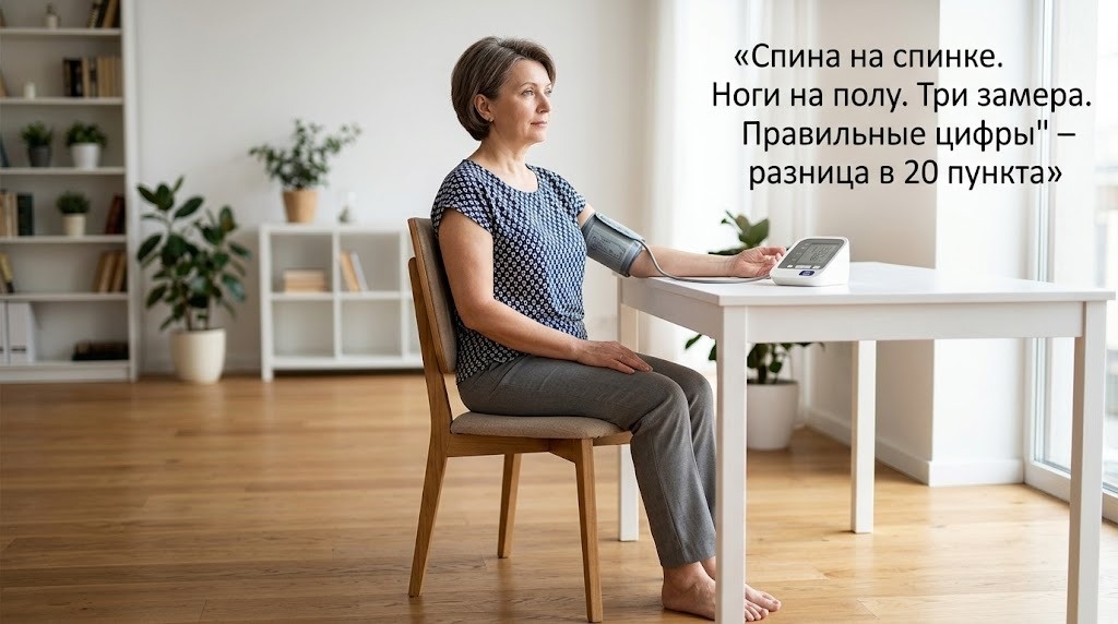 ошибка при измерении, которая стабильно завышает цифру на 10-15 мм рт. ст.
