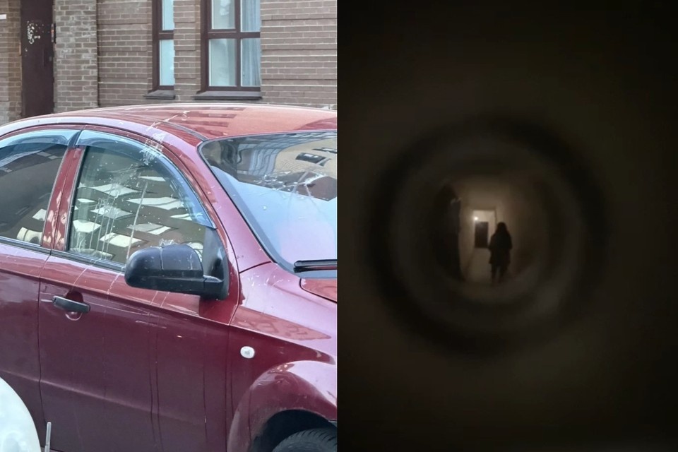    Соседка ломилась в двери и обкидала машину яйцами. Фото: Предоставлены местными жителями