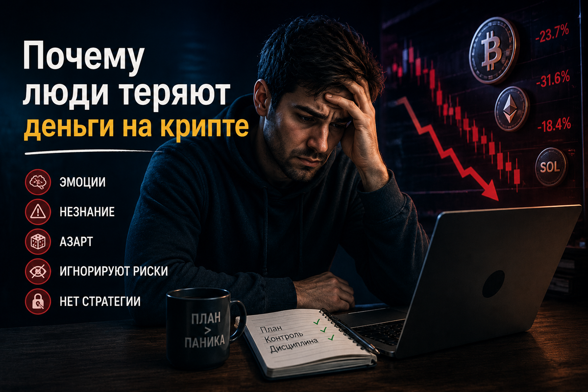Почему люди теряют деньги на крипте
