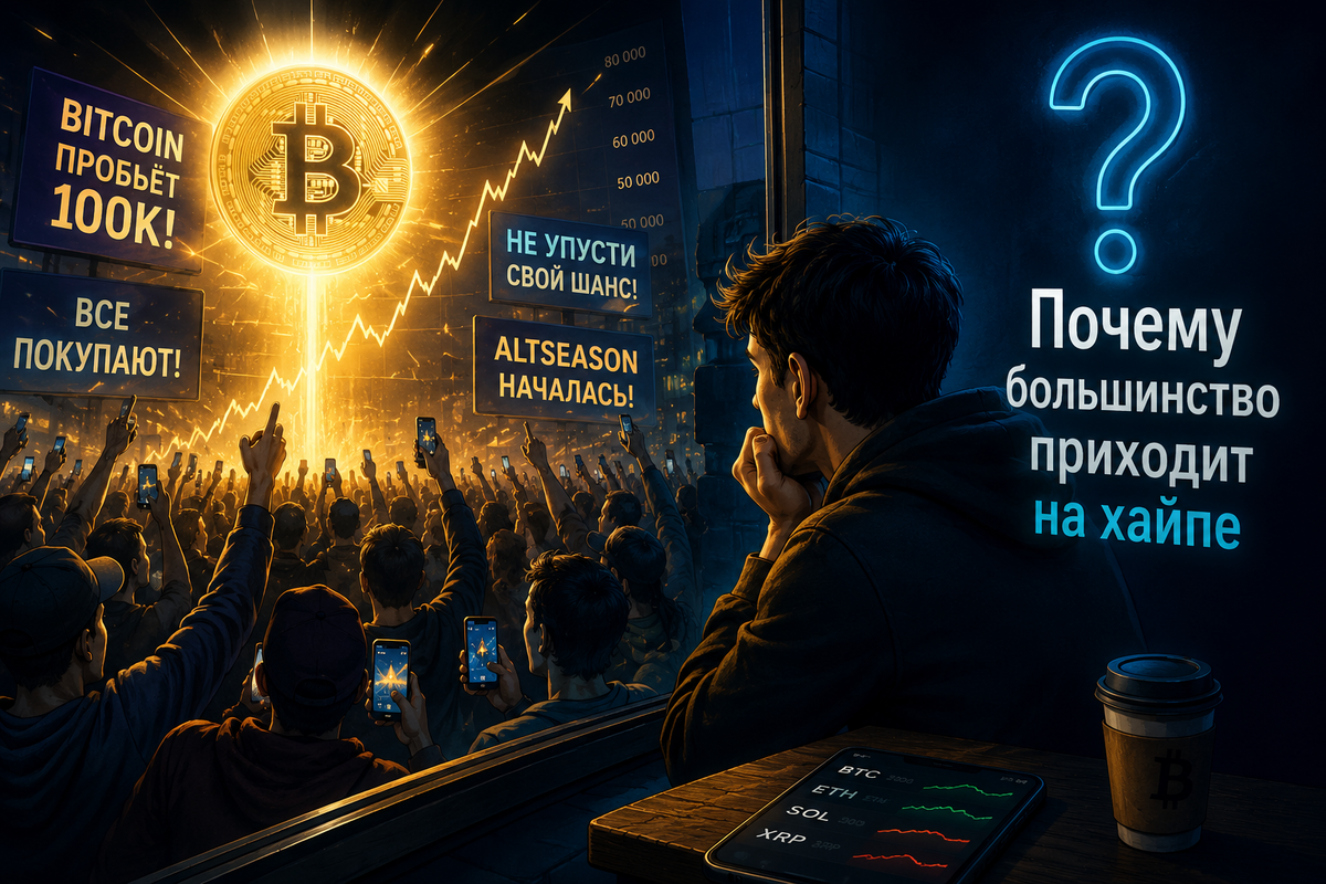 Почему люди покупают криптовалюту только после роста