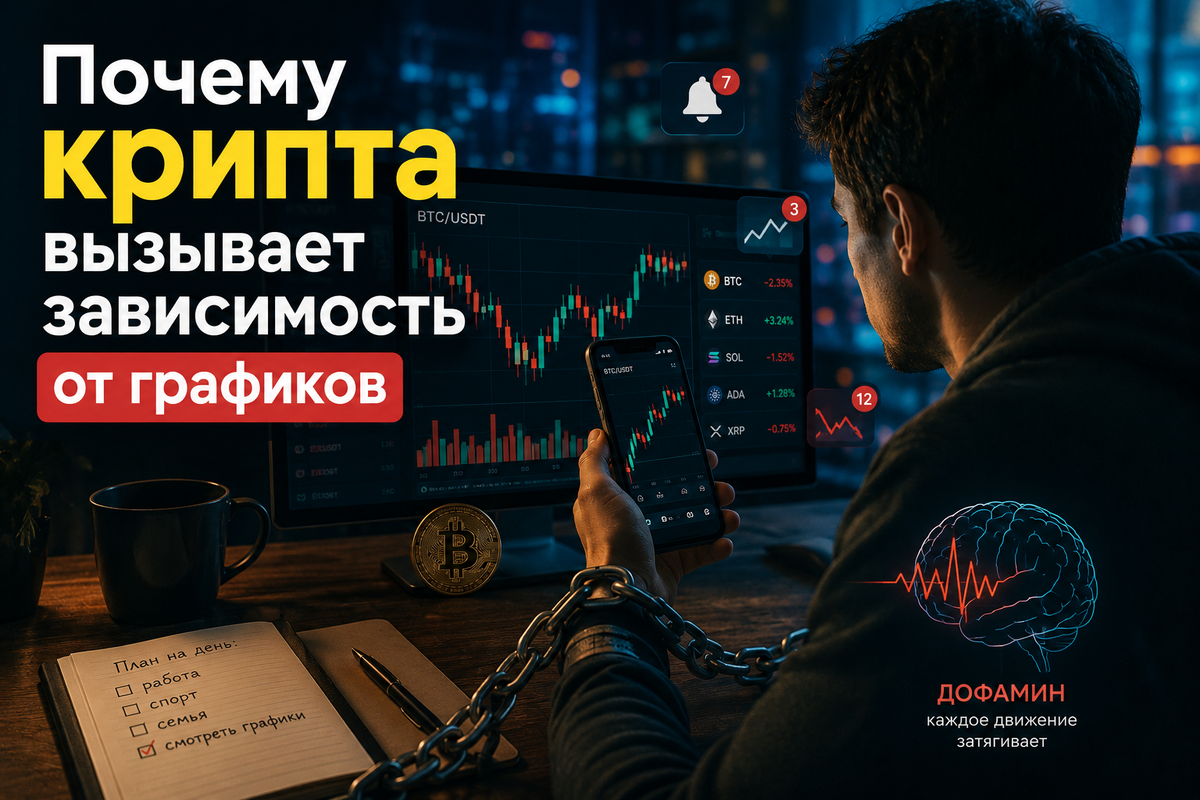 Почему так трудно перестать смотреть графики крипты