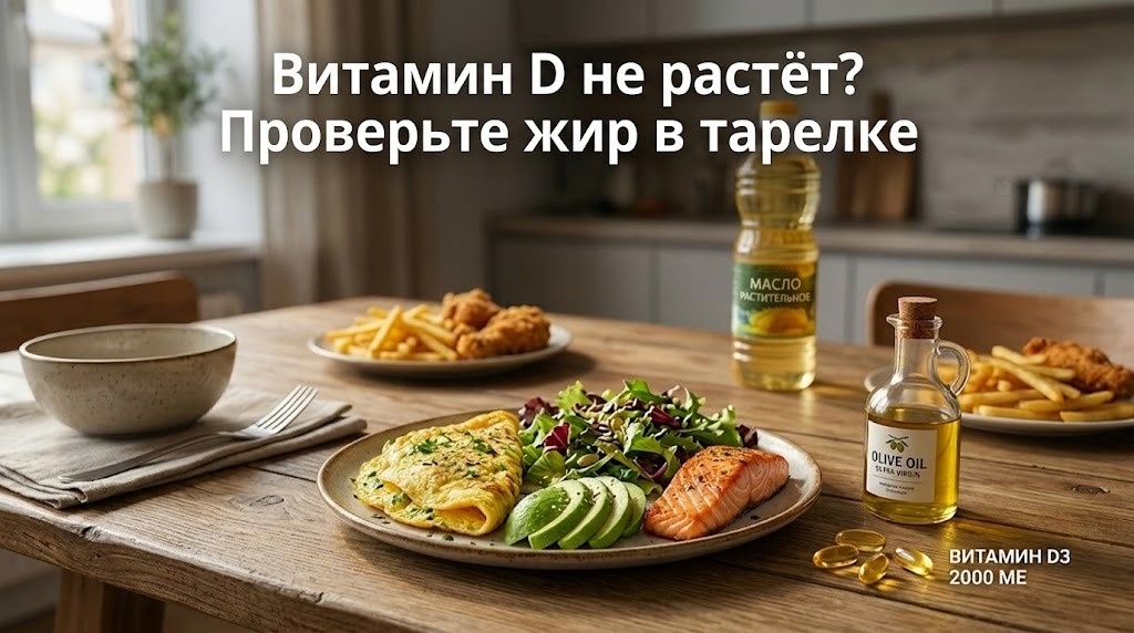 витамин D в хорошей форме, пить его дисциплинированно, сдавать анализы - и всё равно видеть в графе 25(OH)D унылые цифры