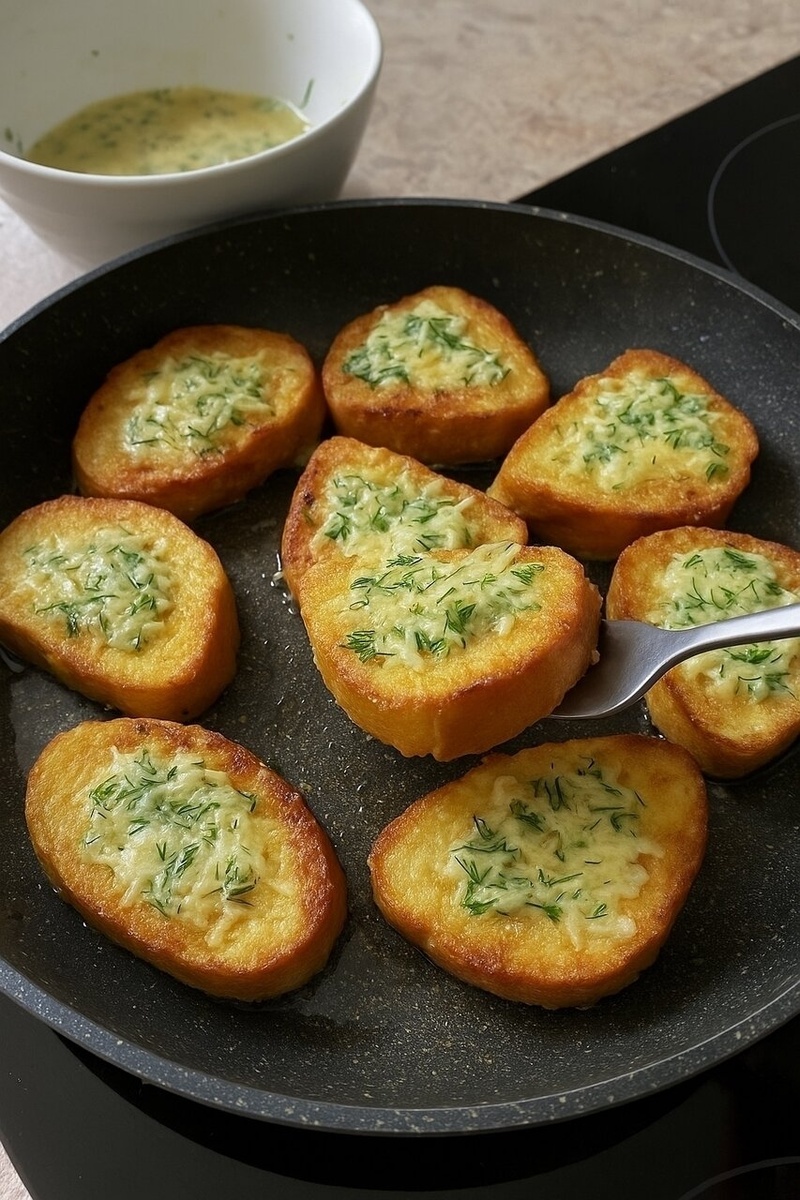✨ Вкусный и быстрый завтрак, который нравится всем в нашей семье!🥪 Гренки с сыром, чесноком и укропомЧто понадобится:* батон — 10–12 кусочков;* яйца — 3 шт.;* чеснок — 1–2 зубчика (по вкусу);* молоко — 3–4 ст. л.;* соль — щепотка;* свежий укроп — 3 ч. л.;* твёрдый сыр — 50 г;* растительное масло для жарки.Как приготовить:1. Натрите сыр на средней тёрке и смешайте с 2 ч. л. укропа.2. Измельчите чеснок (можно на мелкой тёрке).3. Взбейте яйца в глубокой миске, добавьте молоко, соль, чеснок и оставшийся укроп. Хорошо перемешайте.4. Разогрейте сковороду с небольшим количеством масла.5. Обмакните каждый ломтик батона в яично-молочную смесь и обжарьте с двух сторон до румяной корочки.6. Переверните гренки и посыпьте их сырно-укропной смесью. Накройте крышкой на минуту, чтобы сыр растаял.7. Готовые гренки выложите на тарелку и обжарьте следующую партию.🚀 Ароматные, хрустящие снаружи и мягкие внутри гренки — идеальный завтрак с чаем или кофе.Приятного аппетита! 💛#завтрак#еда