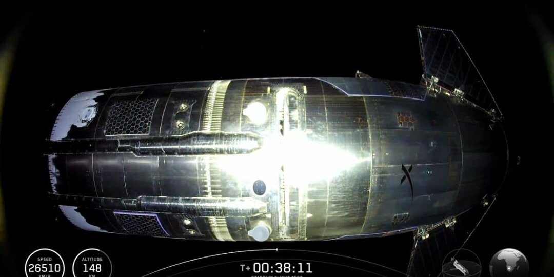 Starship смог выйти на плановую орбиту несмотря на отказ двигателя