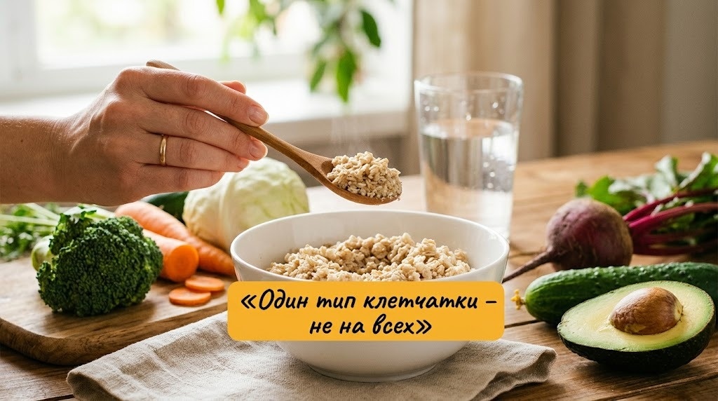 Клетчатка из овсяных отрубей и клетчатка из брокколи - это не один и тот же инструмент,