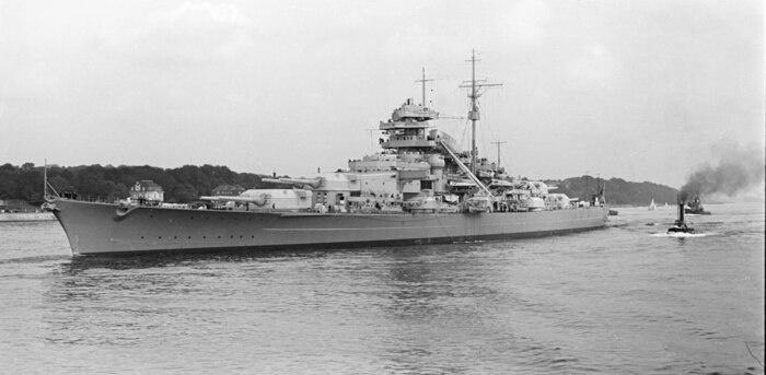 Знаковый немецкий линкор Bismarck. Фото: wikimedia.org