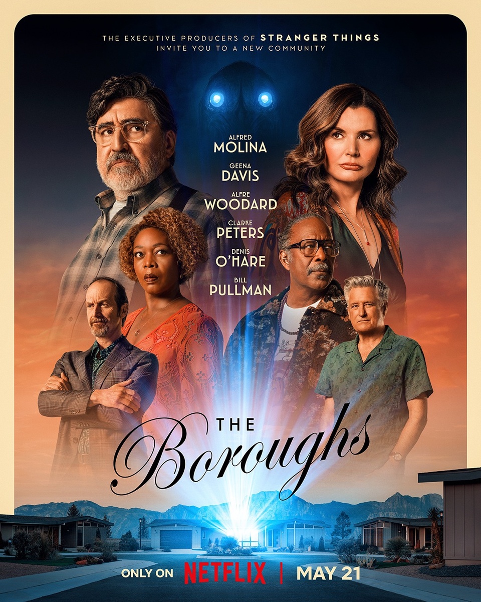 Постер к мини-сериалу "Городок / The Boroughs" (источник: https://ru.kinorium.com/11035578/gallery/poster/?photo=57262366) 