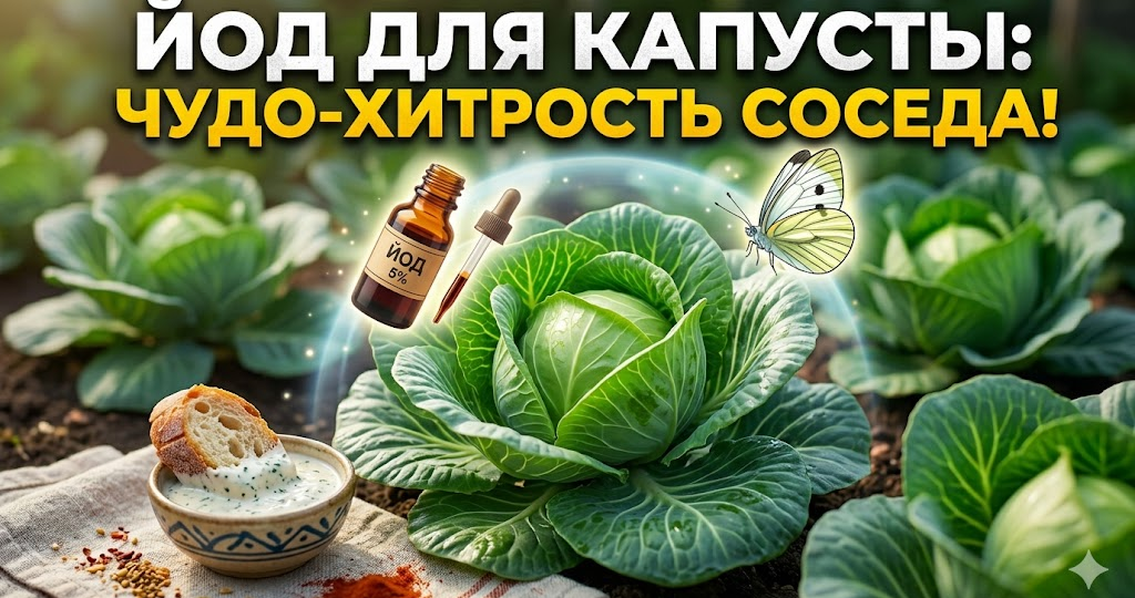 Зачем в конце мая поливать капусту обычным аптечным йодом: хитрость соседа, которая бережет кочаны от гусениц