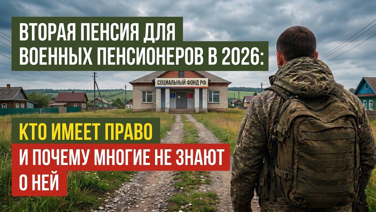 Вторая пенсия для военных пенсионеров в 2026: кто имеет право и почему многие не знают о ней