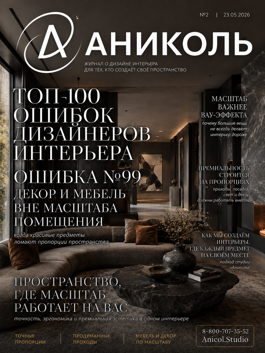 Топ-100 ошибок дизайнеров интерьера. Ошибка №99 - декор и мебель вне масштаба помещения