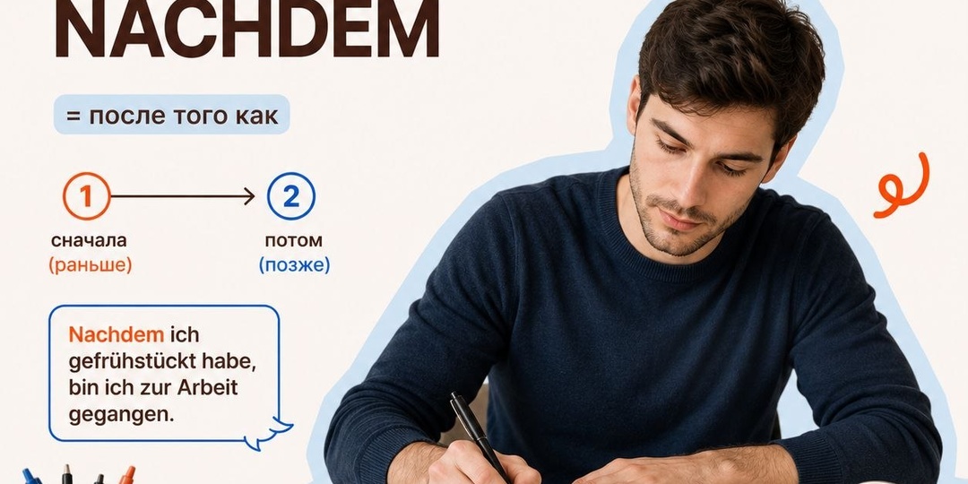 Грамматика немецкого союз для Temporalsatz -  nachdem