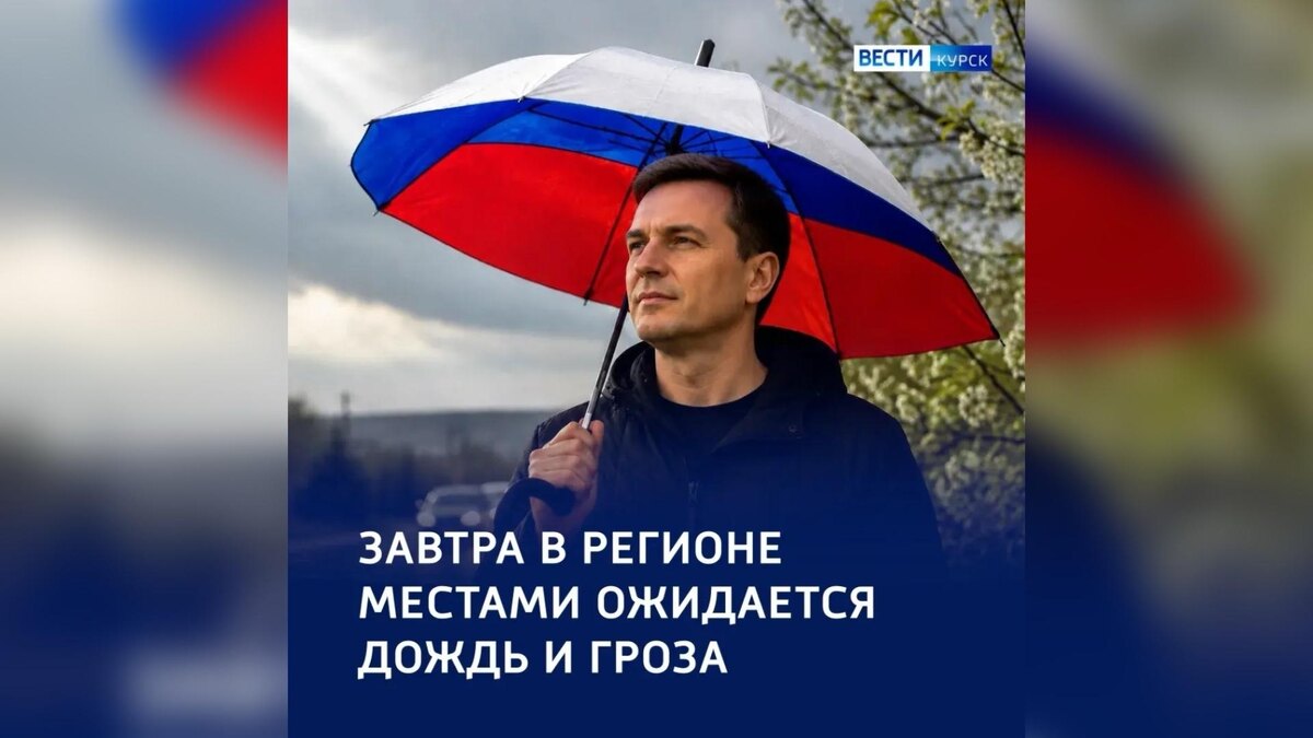    Завтра в Курской области ожидается кратковременные дожди и гроза