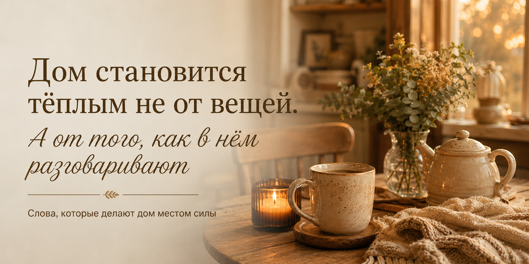 Дом становится тёплым не от вещей. А от того, как в нём разговаривают 🏡