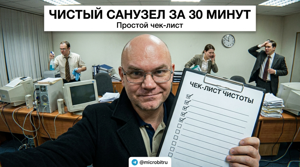    Уборка санузла может занимать всего 30 минут, если следовать простому чек-листу. as7
