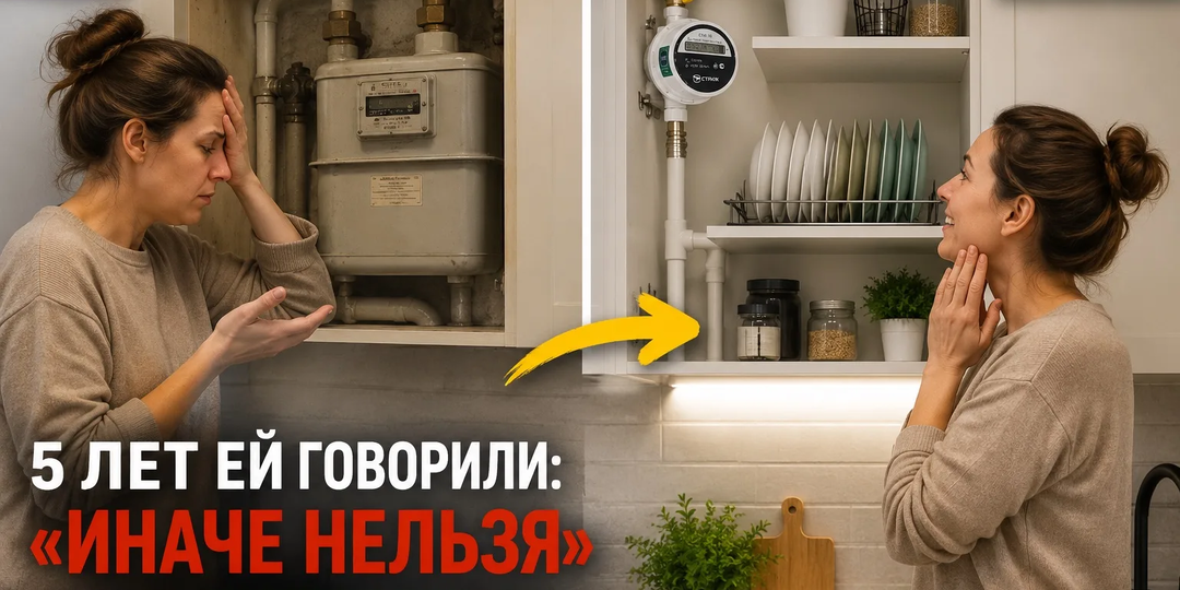 5 лет терпела огромный газовый счётчик и дурацкие трубы. Делюсь законным и безопасным решением