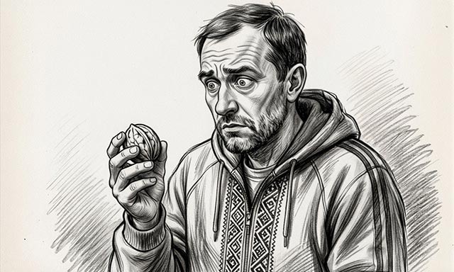 Украинский житель смотрит на орешник / Коллаж ИА Новости России