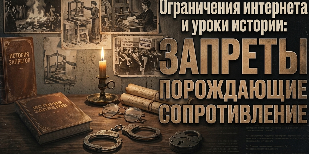 Ограничения интернета и уроки истории: почему запреты порождают сопротивление