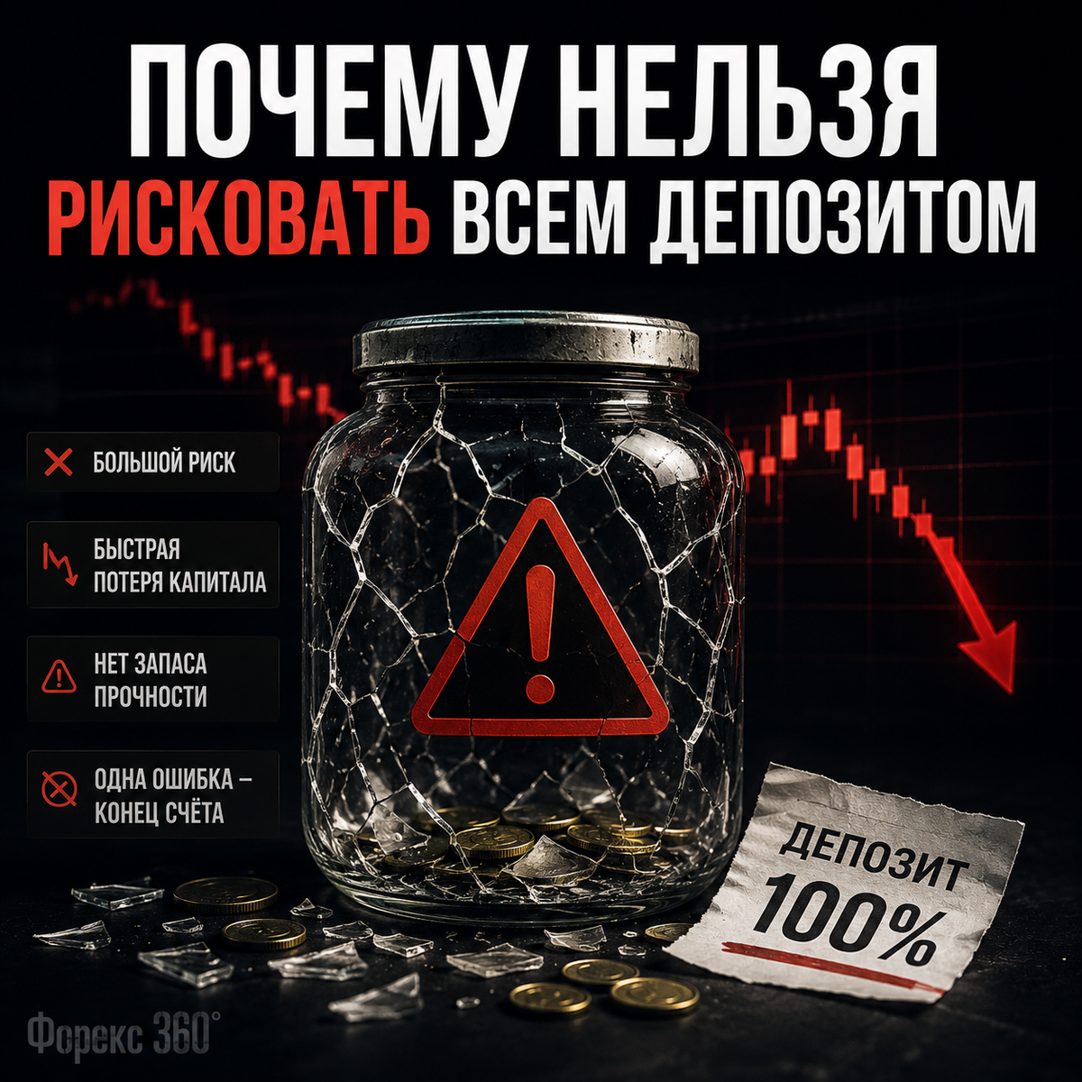 Почему нельзя рисковать всем депозитом: ошибка, которая обнуляет счёт