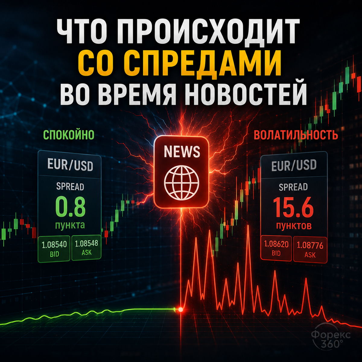 Почему спреды во время новостей становятся опасными для трейдера