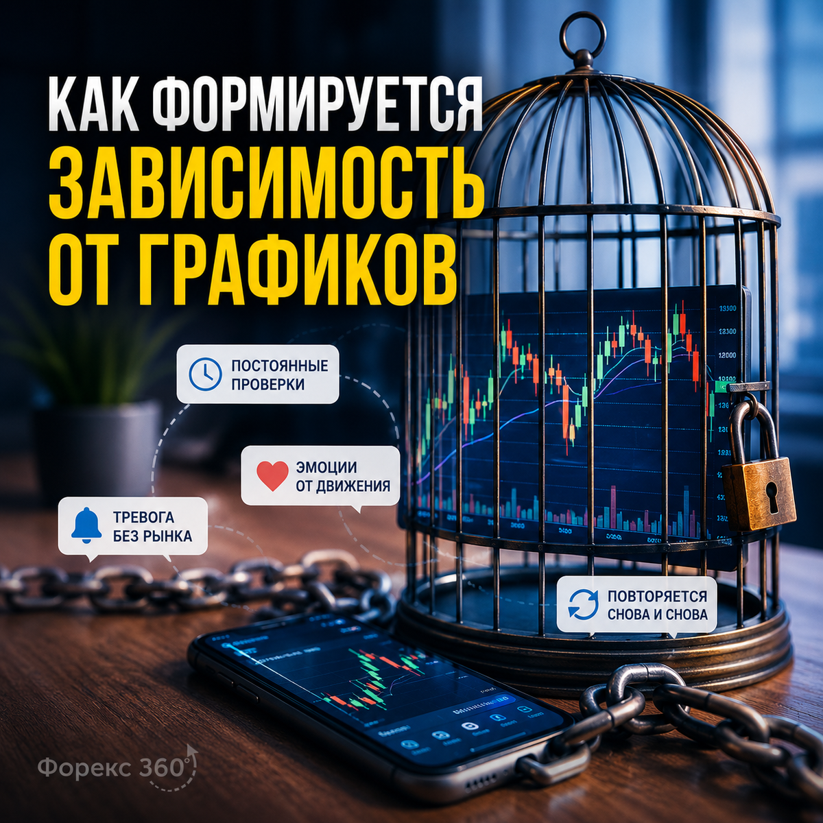 Как зависимость от графиков незаметно разрушает трейдинг